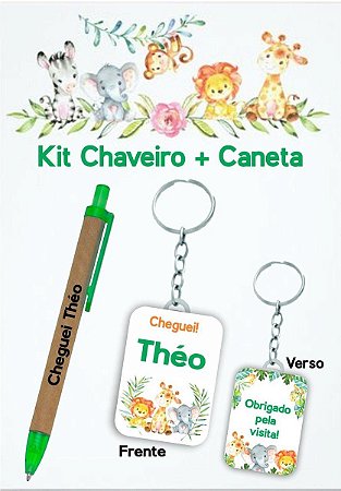 Kit Chaveiro e Caneta Fazendinha Nascimento ( 15 UNIDADES )