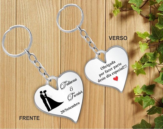 Chaveiro Coração Personalizado com Tema a sua Escolha