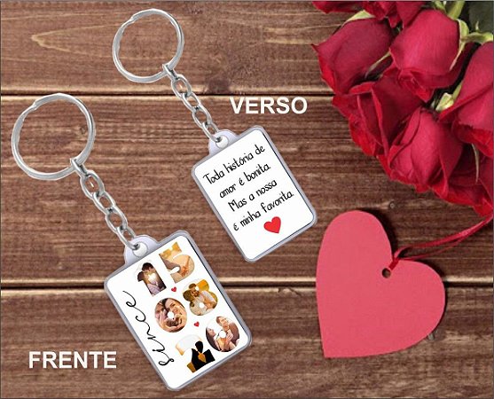 Par de Chaveiro Personalizado com a Arte que Desejar