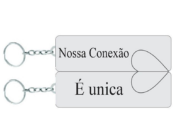 Par de Chaveiro Cara Metade