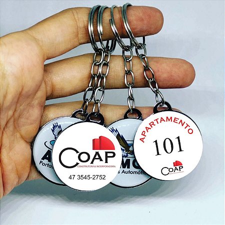 Chaveiro para Construtora com Numeração de Apartamento