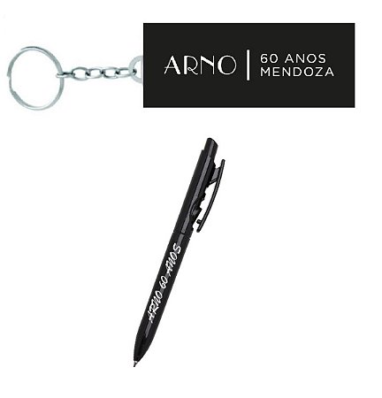 Kit Chaveiro e Caneta Masculino Personalizado  ( 15 UNIDADES )