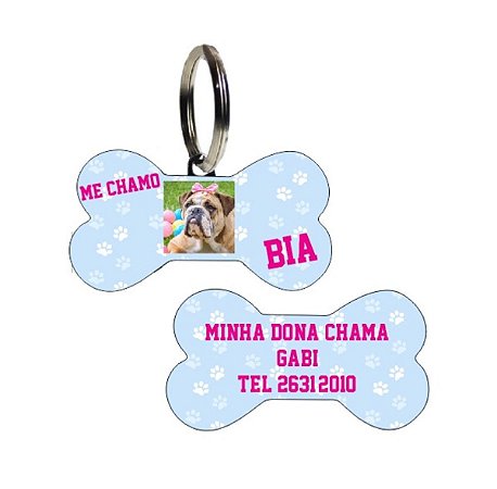 Pingente para Coleira de Cachorro com Nome Personalizados