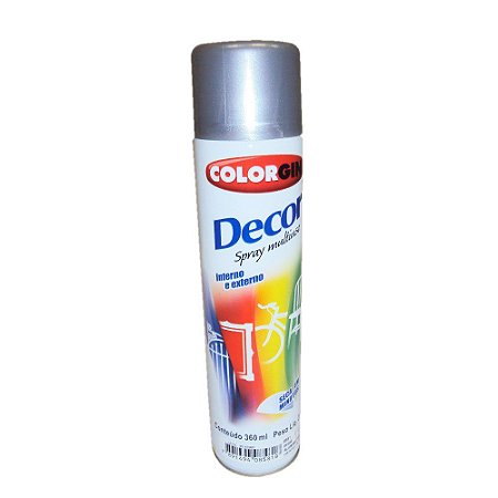 Tinta Spray Colorgin Decor Aluminio 360ML