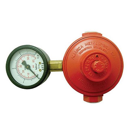 Regulador de Gas Industrial 9kg/h 76501/01 Vermelho - Ferragens - Regulador  para Gás - Conexões pvc