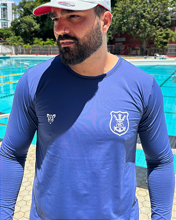 Camisa Náutico - Brasão 1901/ Manga Longa/ Azul Marinho - UV Unissex