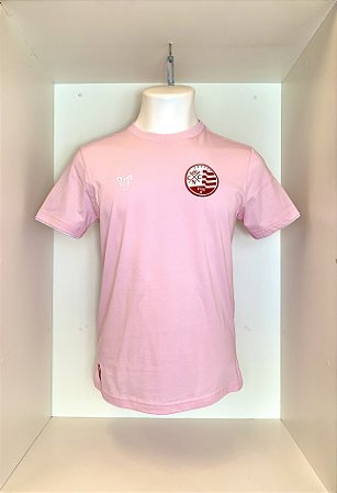 Camisa Náutico - Escudo Atual/ Rosa - Algodão Masculina