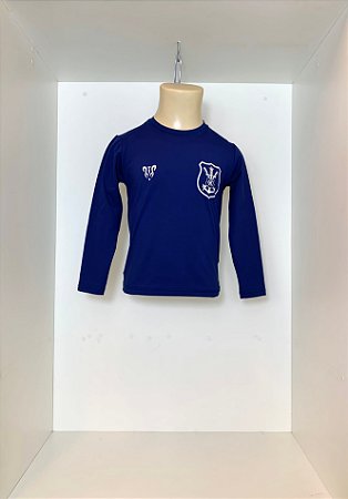 Camisa Náutico - Brasão 1901/ Manga Longa/ Azul - UV Infantil