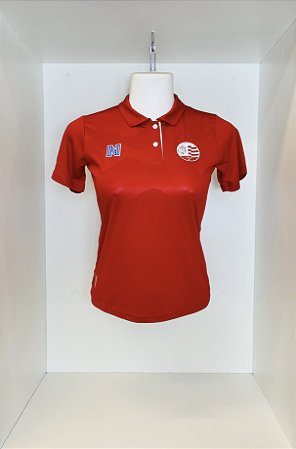 Camisa Polo Náutico - Jogador 2023/ Escudo Atual/ Vermelha - Feminina