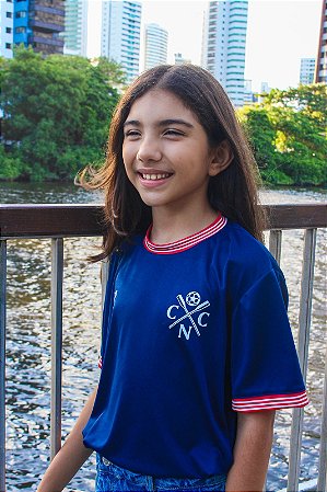 Camisa Náutico - Azul/ Escudo CNC - Dry Infantil