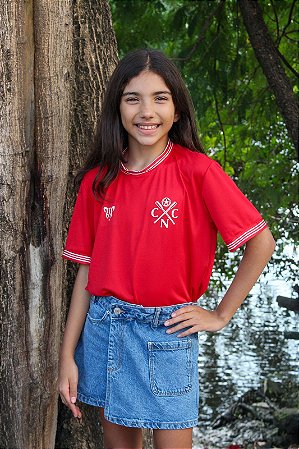 Camisa Náutico - Vermelha/ Escudo CNC - Dry Infantil