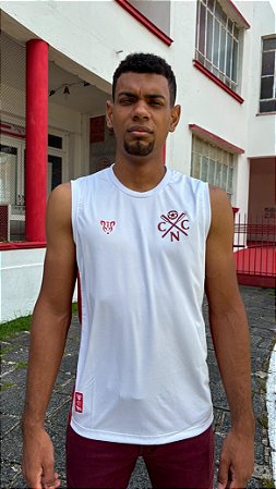 Regata Machão Náutico - Branca/Escudo Atual - Dry Masculina