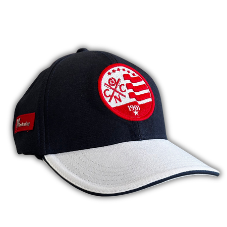 Boné Náutico - Aba Curva/ Escudo Atual/ Azul e Branco- Adulto