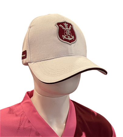 Boné Náutico - Aba Curva/ Escudo Safra Especial/ Branco - Adulto