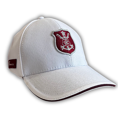 Boné Náutico - Aba Curva/ Escudo Safra Especial/ Branco - Adulto