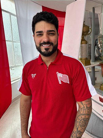 Camisa Polo Náutico - Bandeira do Hexal/ Vermelho - Piquet Masculina