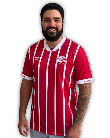 Camisa Náutico Vermelha/ Listras Brancas