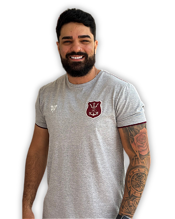 Camisa Náutico - Brasão Safra Especial/ Mescla- Algodão Masculina