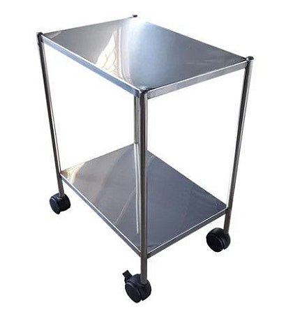 Mesa Auxiliar Hospitalar Inox 40x60x80