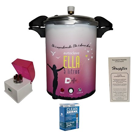 Autoclave ELLA 5 Litros com Kit Biossegurança