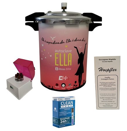 Autoclave ELLA 8 Litros Elite com Kit Biossegurança