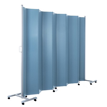 Biombo Sanfonado Hospitalar PVC Base Móvel 1,80m Light Plus - Azul
