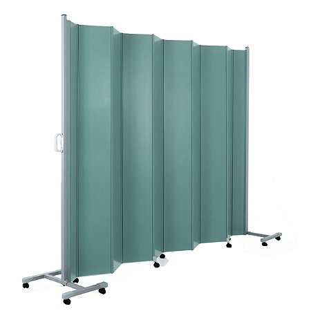 Biombo Sanfonado Hospitalar PVC Base Móvel 1,60m Light Plus - Verde