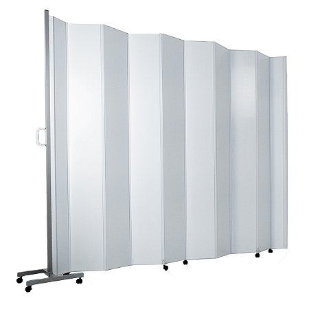 Biombo Sanfonado Hospitalar PVC Base Fixa 1,60m Light Plus - Branco