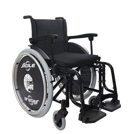 Cadeira de Rodas Jaguaribe Ágile Preto Adulto