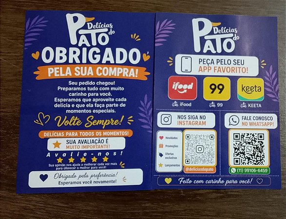 1000 Folheto Personalizado em Papel Couchê 90 G – Impressão Colorida Frente e Verso (4x4) | Arte Grátis e Criação de Logomarca