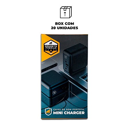Box 20 Unidades - Caixa de Som Mini Charger - Gshield
