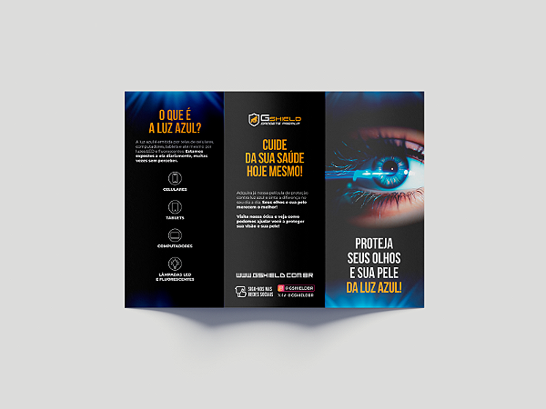 Flyer de Divulgação da Película Film Express Anti-Blue - Gshield