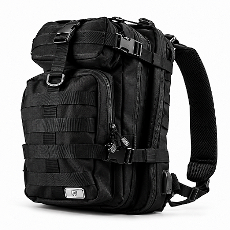 Mochila Tática 30L com Entrada USB-A, P2 e Capa de Chuva Integrada - Raptor - Gshield