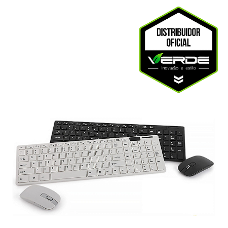 Kit Teclado e Mouse Bluetooth  - Verde