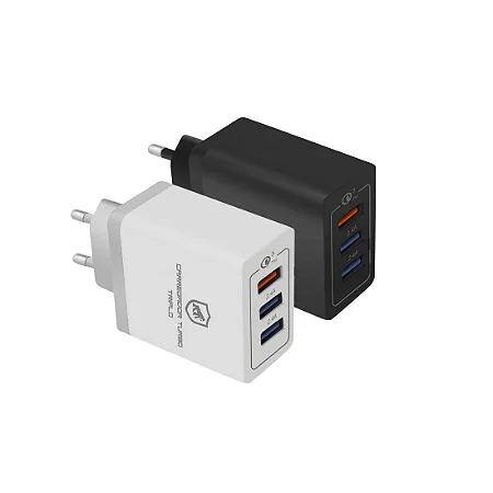 Compre 3 Leve 4 - Carregador Turbo Triplo QC 3.0 - Aniversário Gshield
