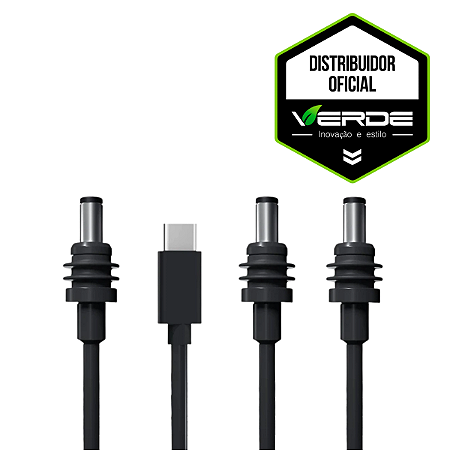 Cabo Carregador para Starlink DC/TC ou DC/DC – 100W PD, USB-C ou DC, 2 Metros, à Prova d’Água – Verde