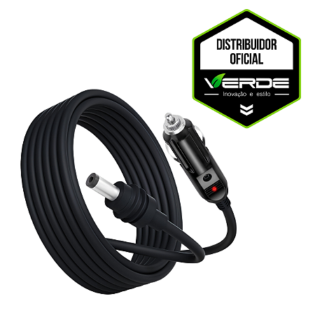 Carregador Veicular + Cabo de Força Starlink DC/DC 65W–100W – 2M - VERDE