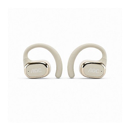 Fone Auricular Open-Ear Clip Earbuds Bluetooth 5.4 Sem fio com Alcance até 10 metros + Case Compacta com Alça - Branco - AOC