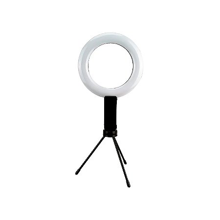 Ring Light LED para Fotos e Vídeos com Tripé e Suporte para Celular – Iluminação Fotográfica USB – KNUP