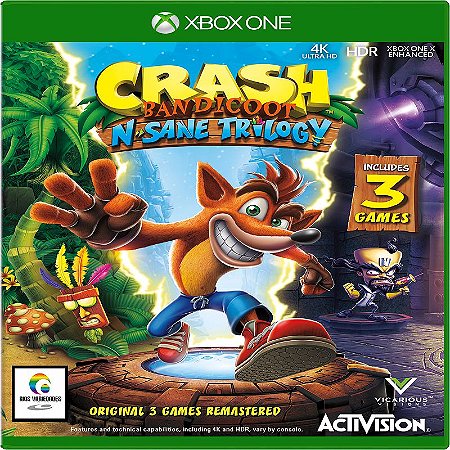 Crash Bandicoot Nsane Trilogy Xbox One (Jogo Mídia Física