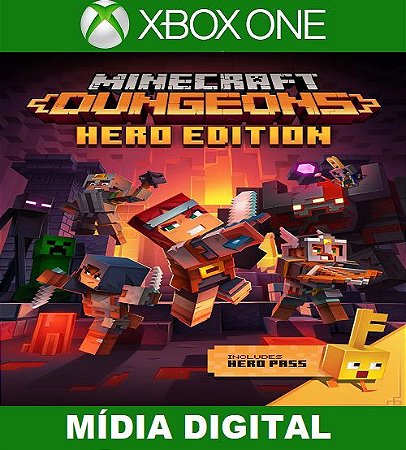 MINECRAFT DUNGEONS EDIÇÃO DO HERÓI XBOX ONE MIDIA DIGITAL - ghn games