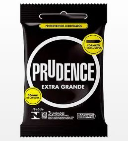 Preservativo Prudence Extra Grande com 3 unidades