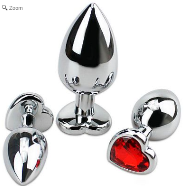 Plug Anal Pequeno - Formato de Coração - Cor sortida