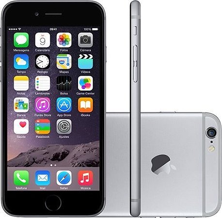 iPhone 6 Cinza Espacial IOS 8 Wi-Fi Bluetooth Câmera 8MP - Apple