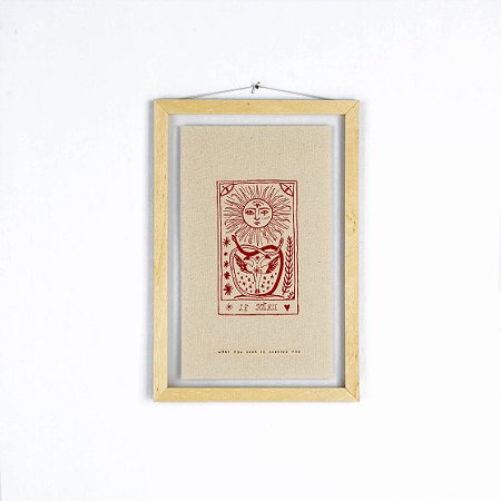 Quadro Moldura Acrílico Duplo Bordado G - Le Soleil