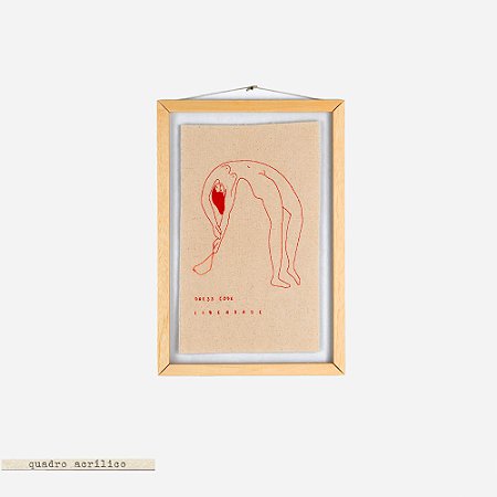 Quadro Moldura Acrílico Duplo Bordado G - Mulher