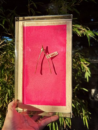 Quadro Galleria Retangular - Ossinho Ô Sorte! Pink