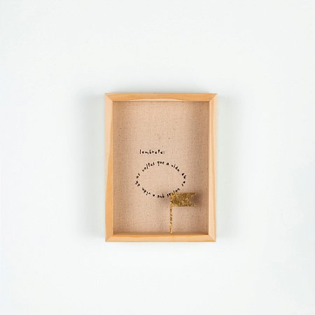 Quadro Caixa Bordado com acrílico - As voltas que a vida dá