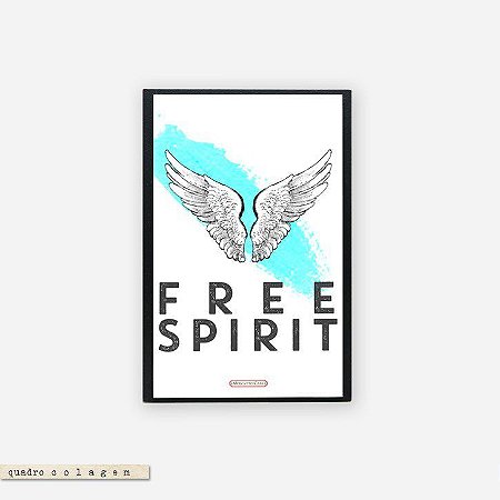 Quadro Colagem Bloco - Free Spirit