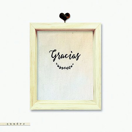 Quadro Caixa Bordado - Gracias